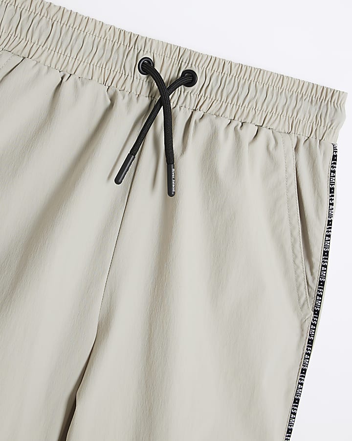 River Island Boys Grey Piped Joggers