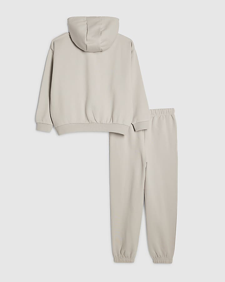 River Island Boys Grey RR Hoodie And Joggers Set