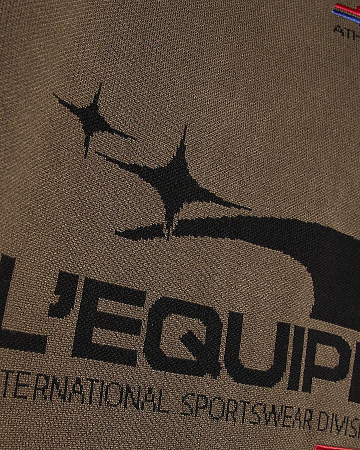 river island Boys Khaki Badge Zip Through Top