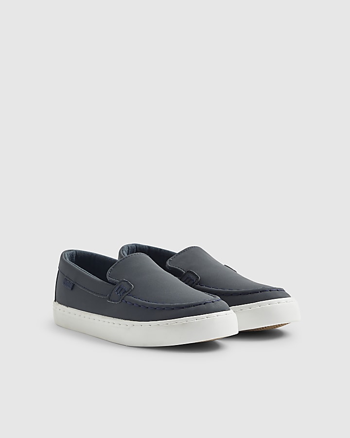 River Island Boys Navy Loafers