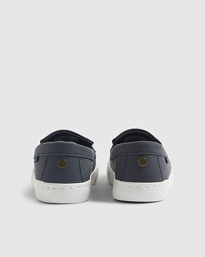 River Island Boys Navy Loafers