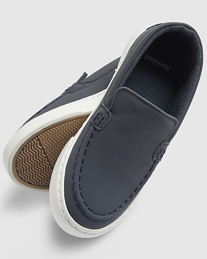 River Island Boys Navy Loafers