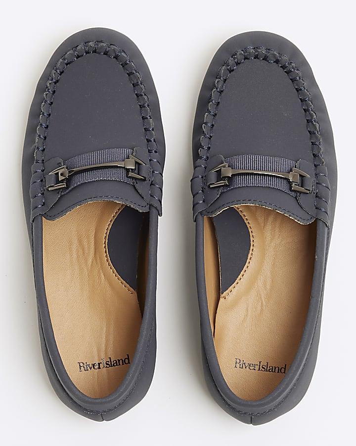 River Island Boys Navy Loafers