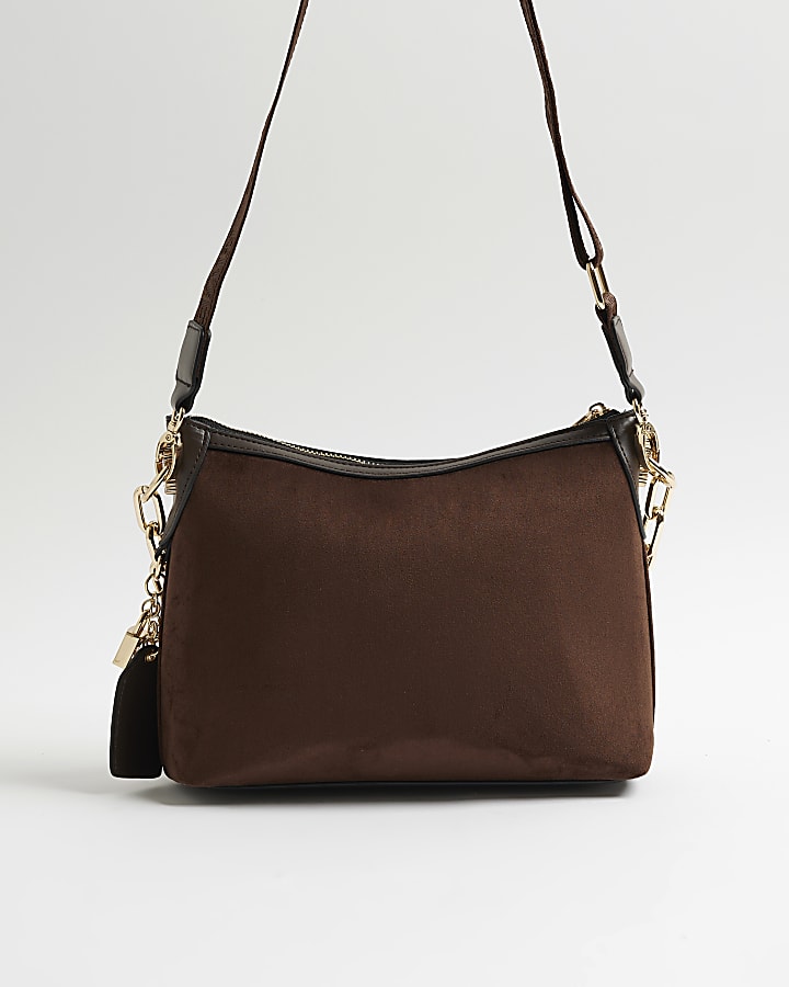 River Island Brown Chain Front Cross Body Bag