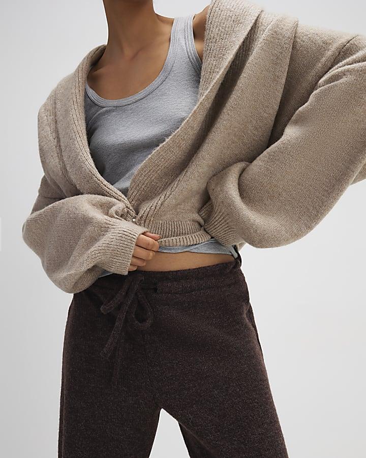 River Island Brown Cosy Balloon Leg Joggers