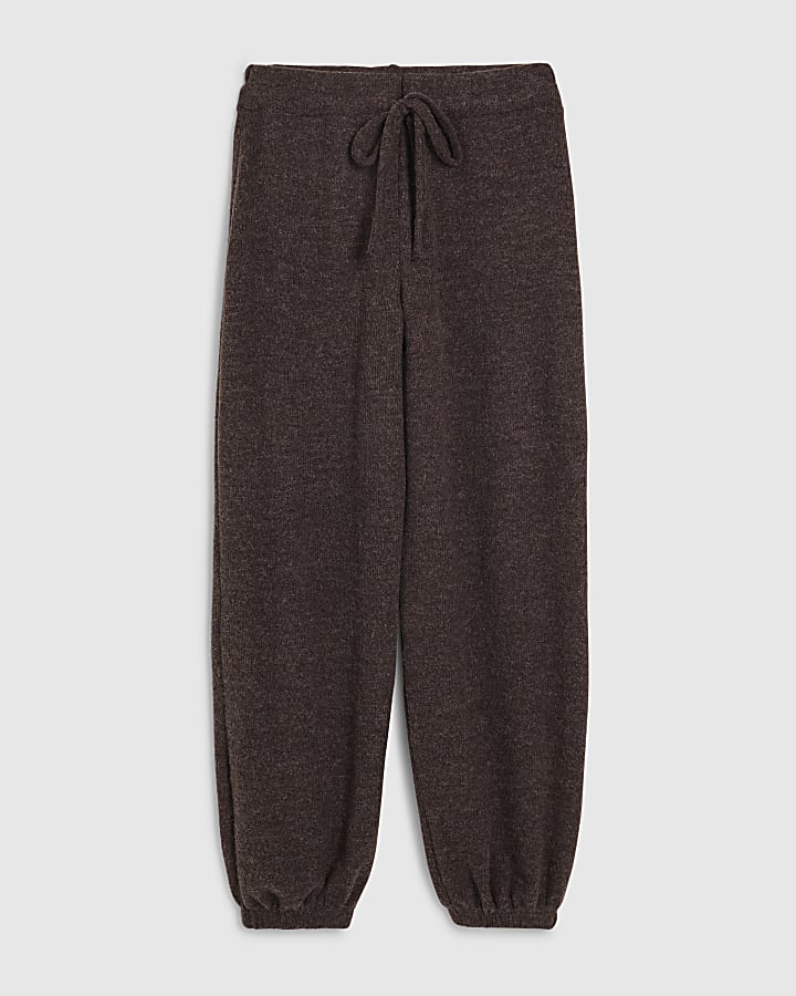river island Brown Cosy Balloon Leg Joggers