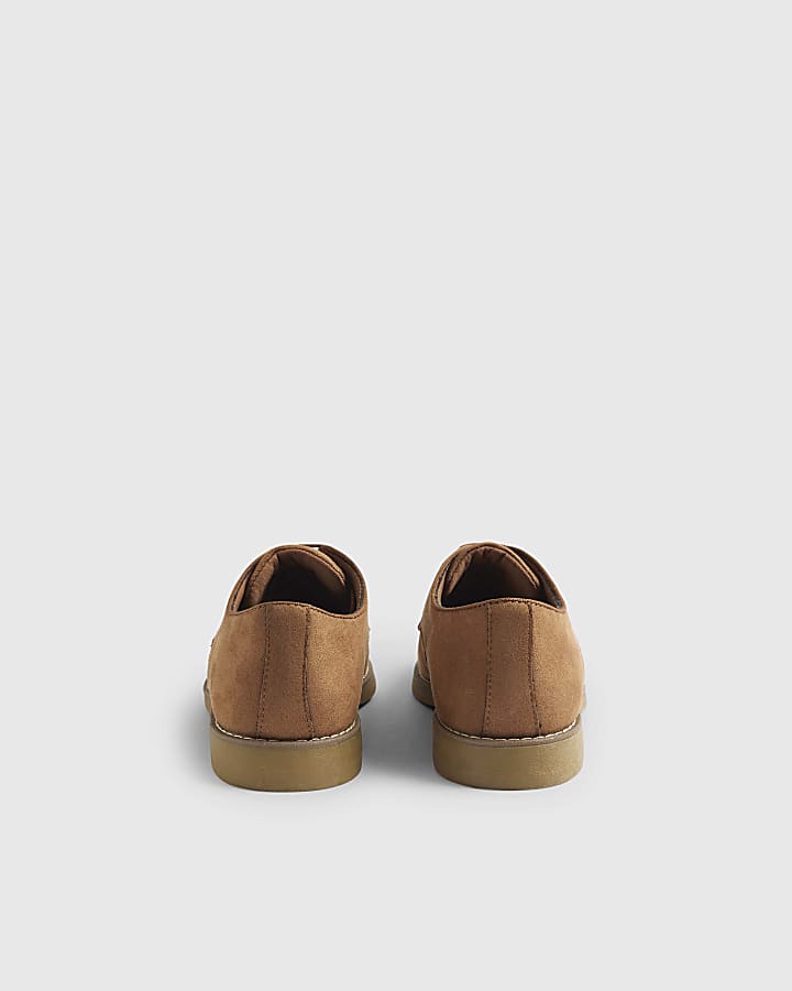 River Island Brown Faux Suede Derby Shoes