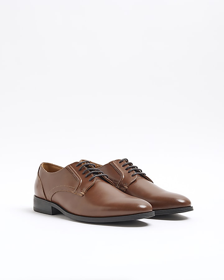 River Island Brown Formal Derby Shoes