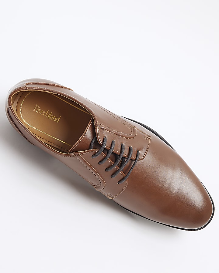 River Island Brown Formal Derby Shoes