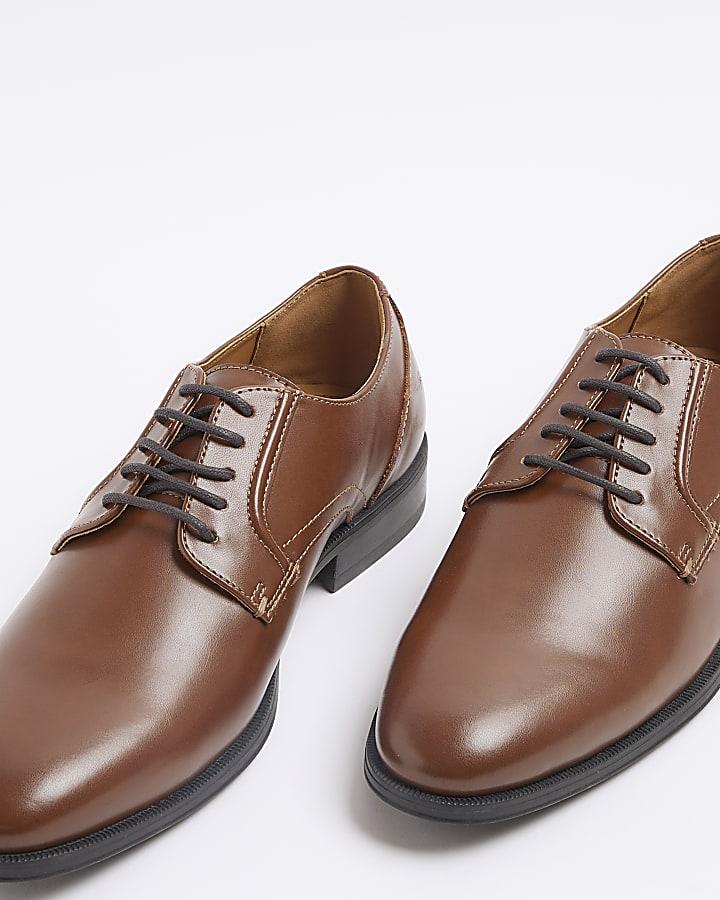 river island Brown formal derby shoes