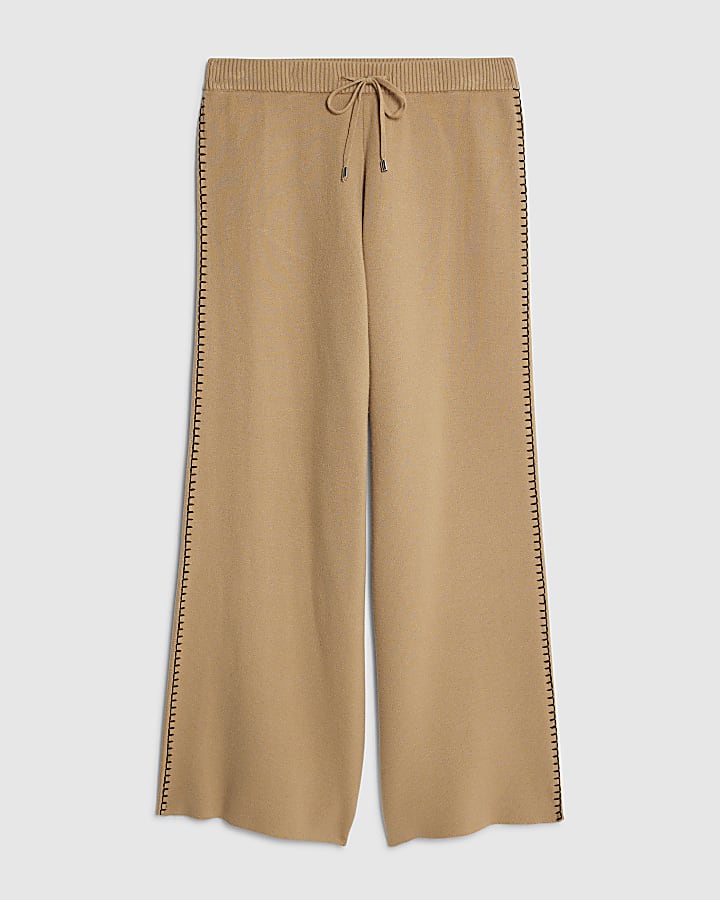 river island Brown Knitted Heart Trousers