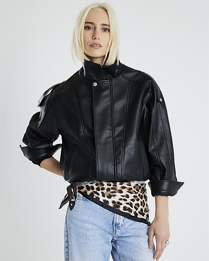 River Island Brown Leopard Print Scarf