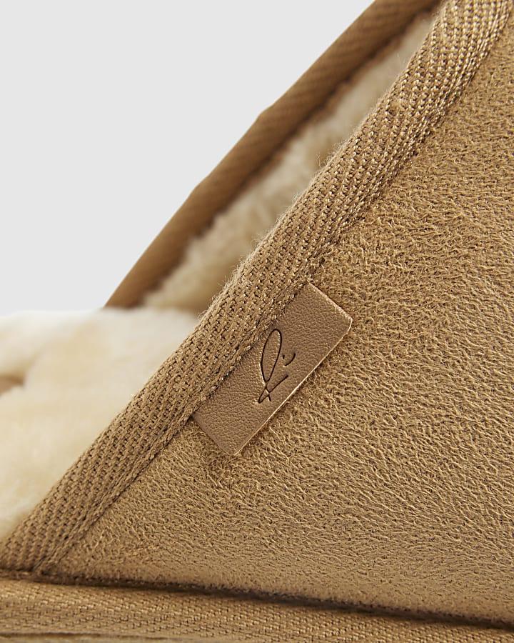 river island Brown Mule Slippers