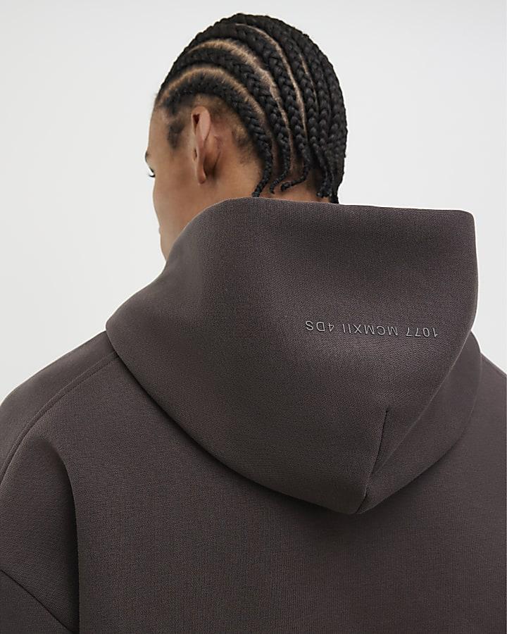 River Island Brown Oversized Fit Hoodie