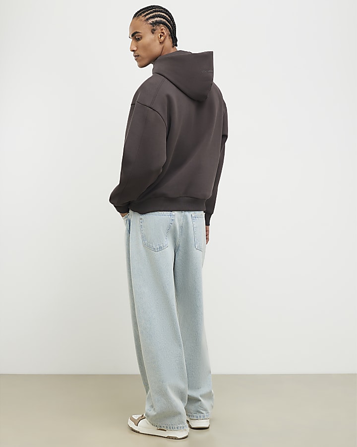 River Island Brown Oversized Fit Hoodie