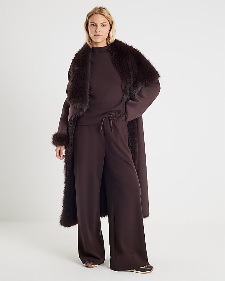 River Island Brown Premium Long Sleeve Top