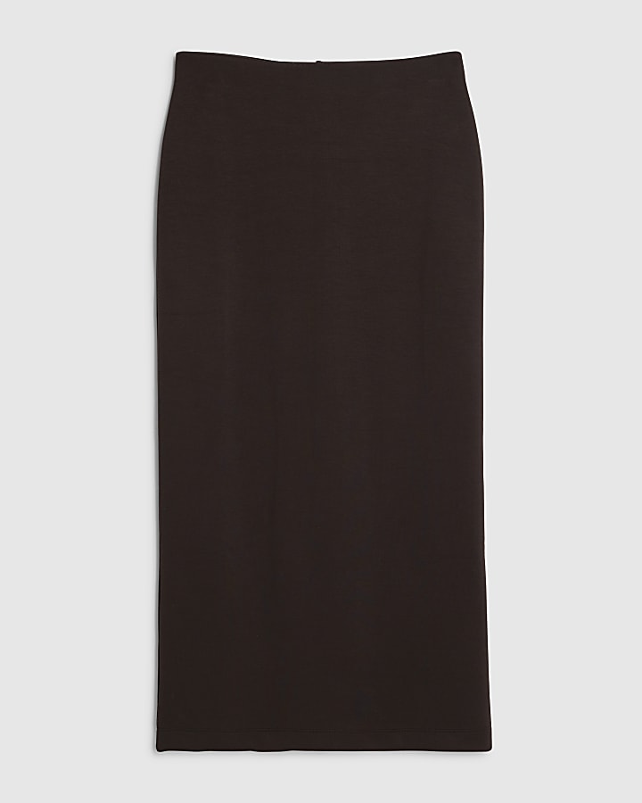 river island Brown Premium Maxi Skirt