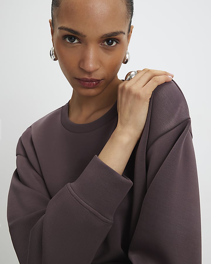 River Island Brown Premium Sweatshirt