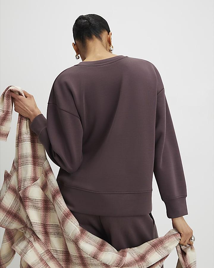 River Island Brown Premium Sweatshirt