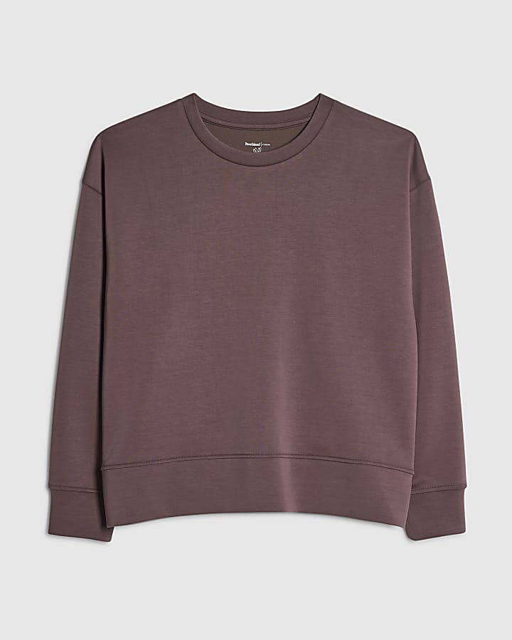 river island Brown Premium Sweatshirt