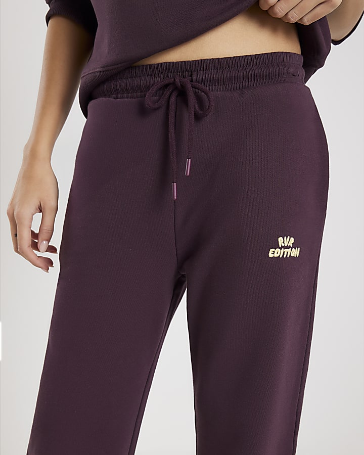 River Island Brown RVR Edition Joggers