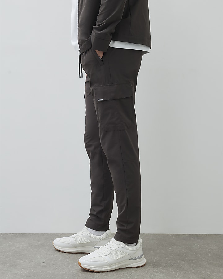 River Island Brown Skinny Fit Cargo Trousers