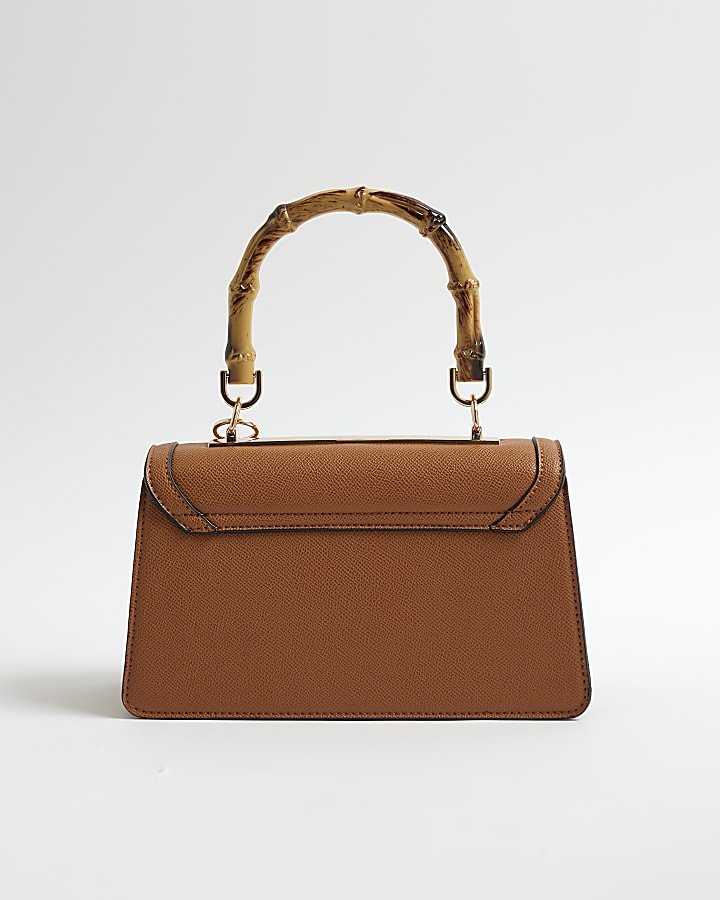 River Island Brown Small Top Handle Tote Bag
