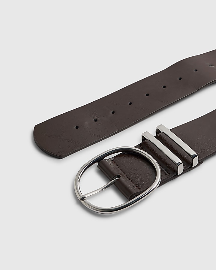 River Island Brown Studded Belt
