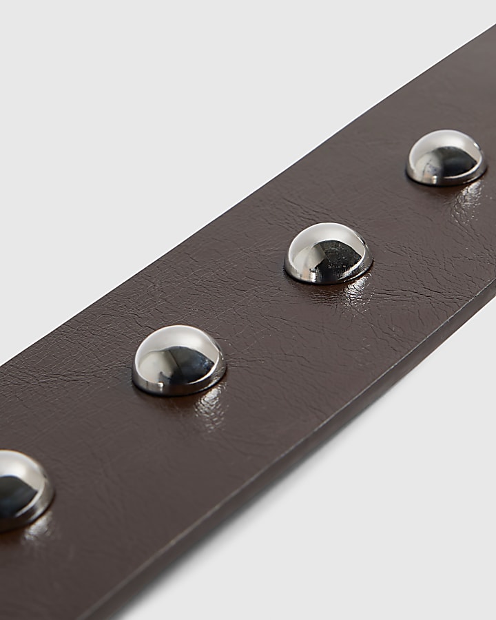 river island Brown Studded Belt