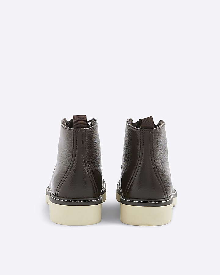 River Island Brown Wedge Chukka Boots