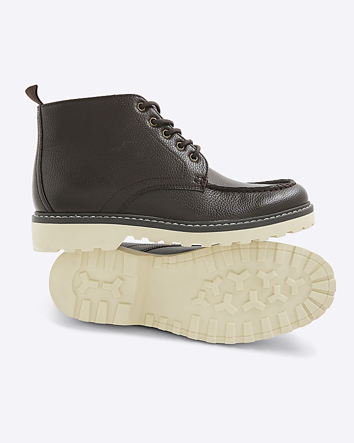 River Island Brown Wedge Chukka Boots