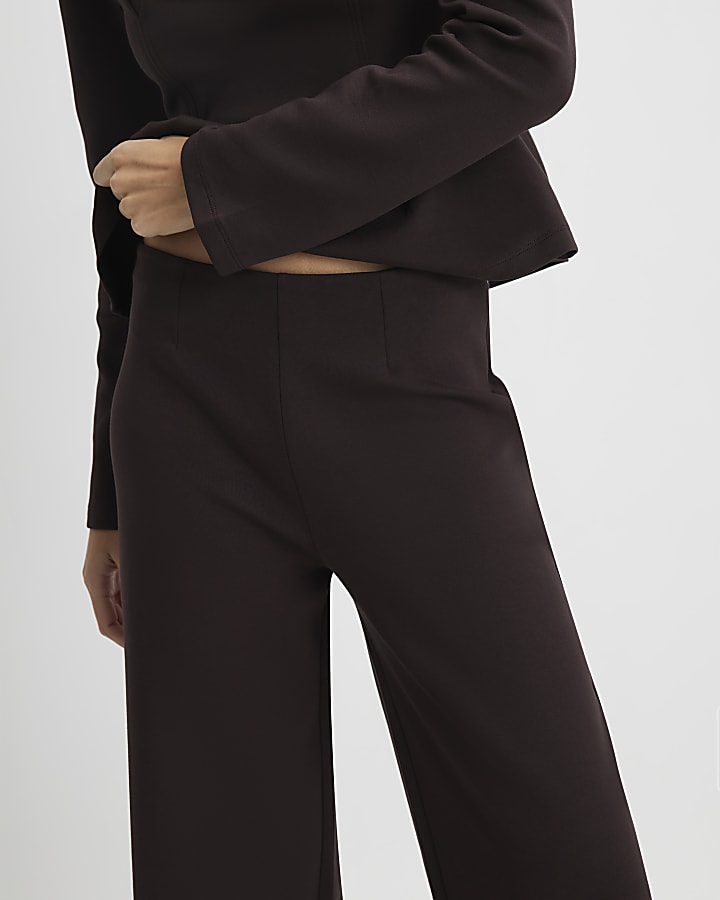 River Island Brown Wide Leg Trousers