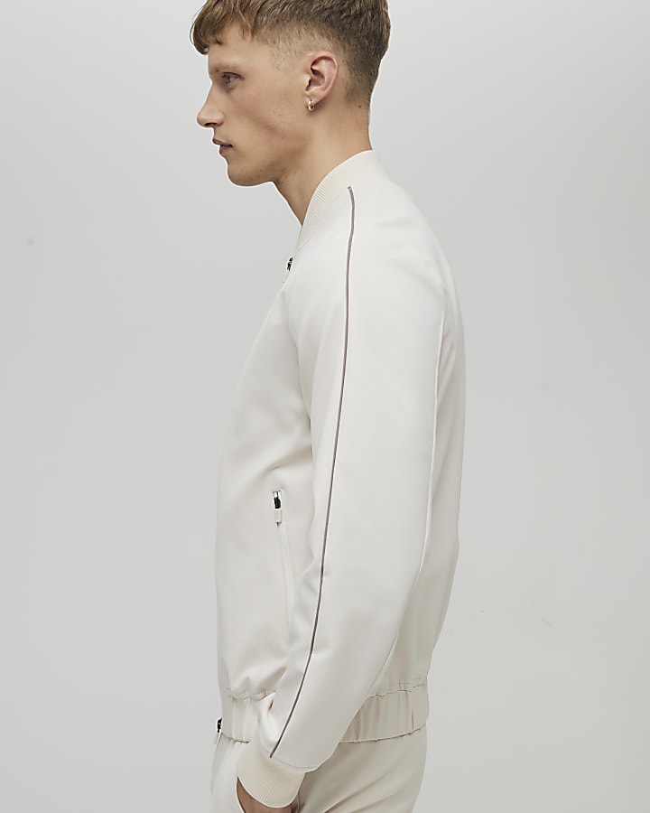 River Island Cream Bomber Jacket
