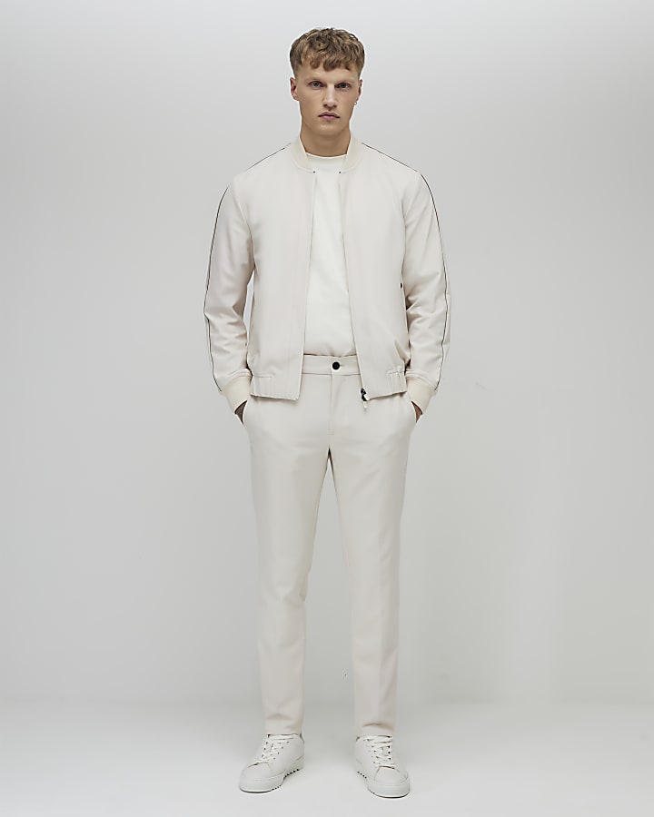 River Island Cream Bomber Jacket