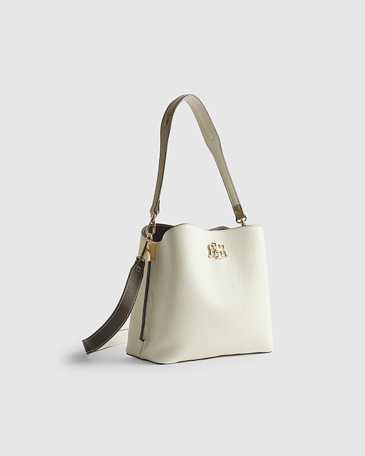 River Island Cream Bucket Bag