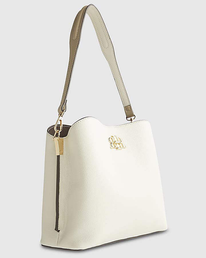 River Island Cream Bucket Bag