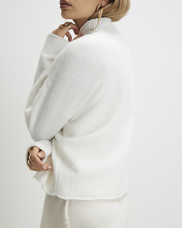 River Island Cream Floral Embroidered Jumper