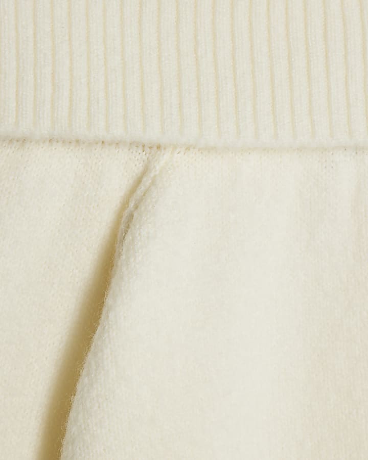 river island Cream Long Sleeve Bardot Jumper