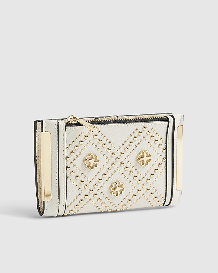 River Island Cream Mini Studded Purse