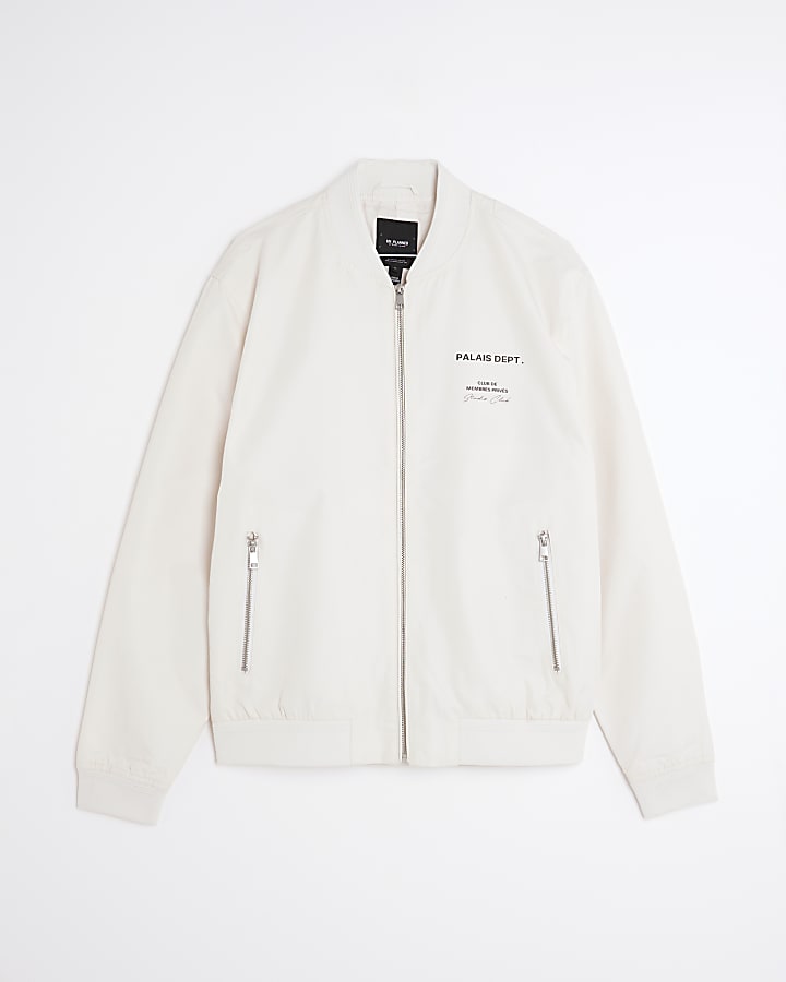 river island Cream Palais Dept Bomber Jacket