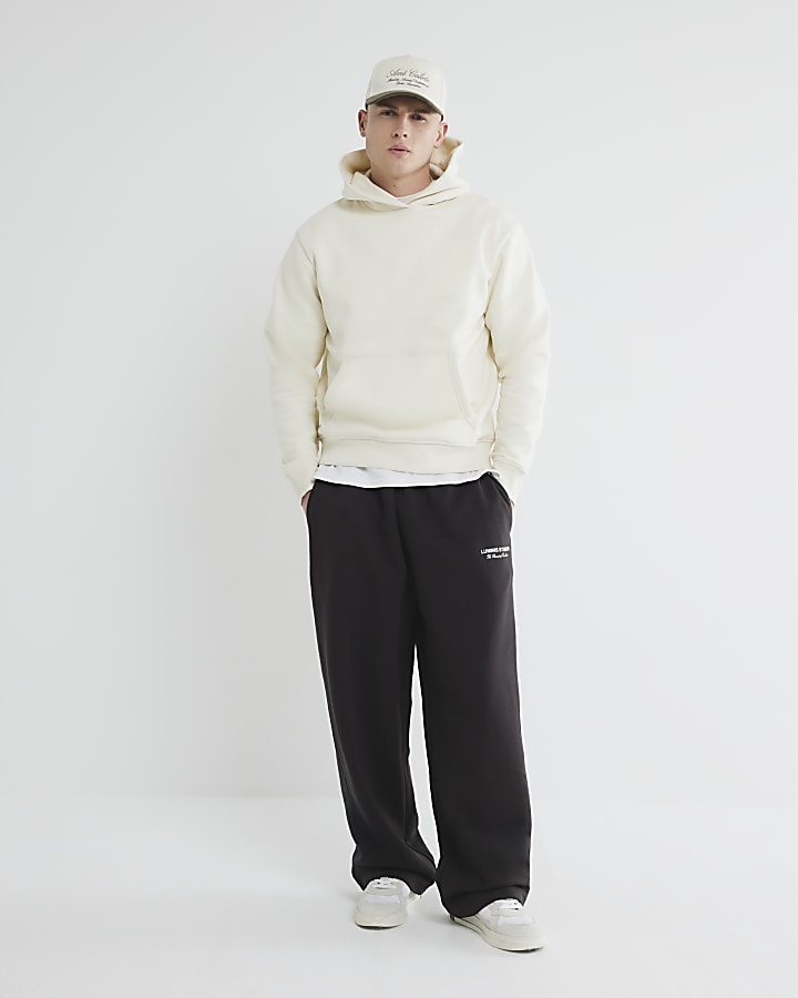 River Island Cream Regular Fit Long Sleeve Hoodie
