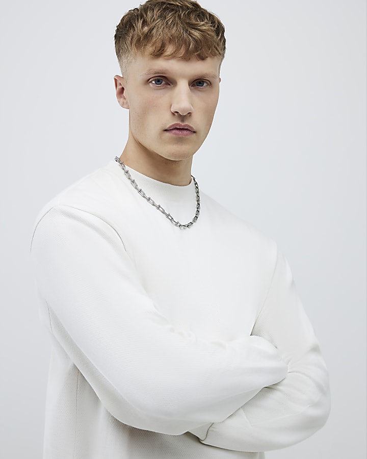 River Island Cream Regular Fit Sweatshirt