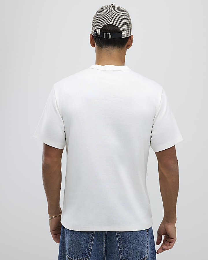 River Island Cream Regular Fit T-Shirt