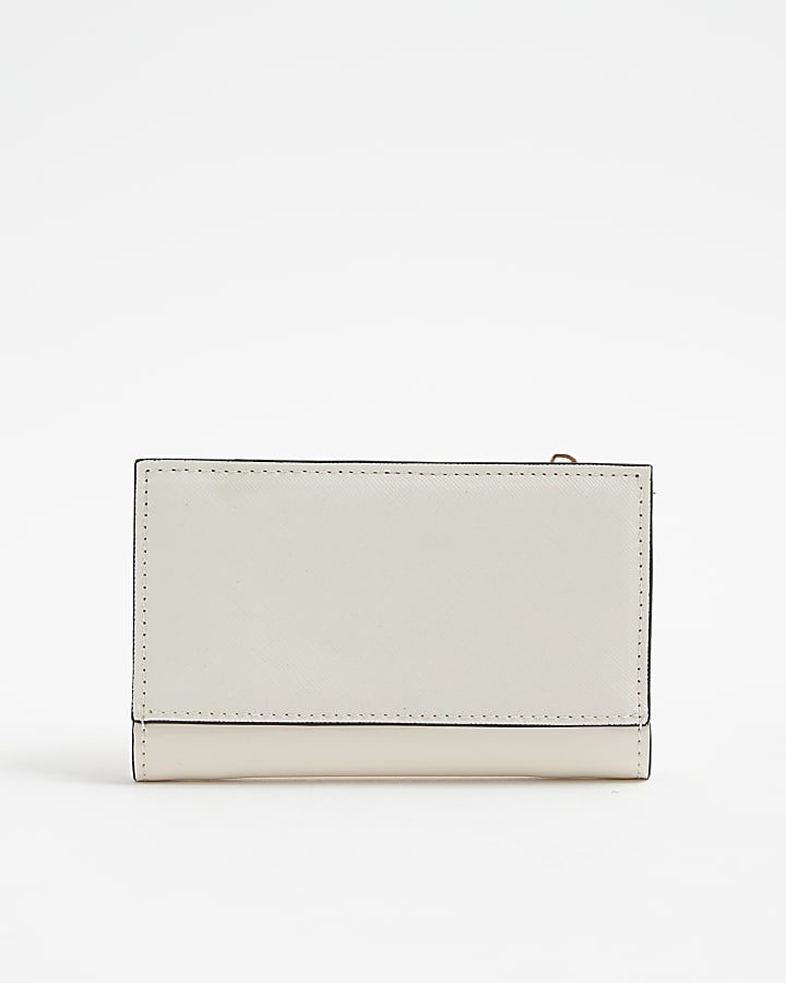 River Island Cream RR Monogram Embossed Mini Purse
