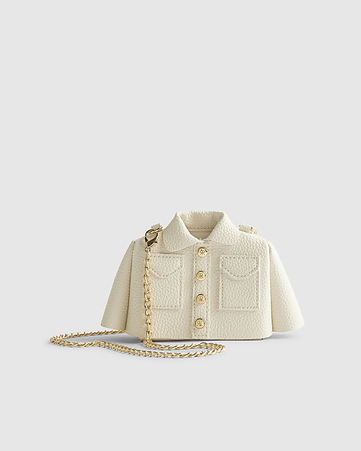 River Island Cream Shirt Mini Purse