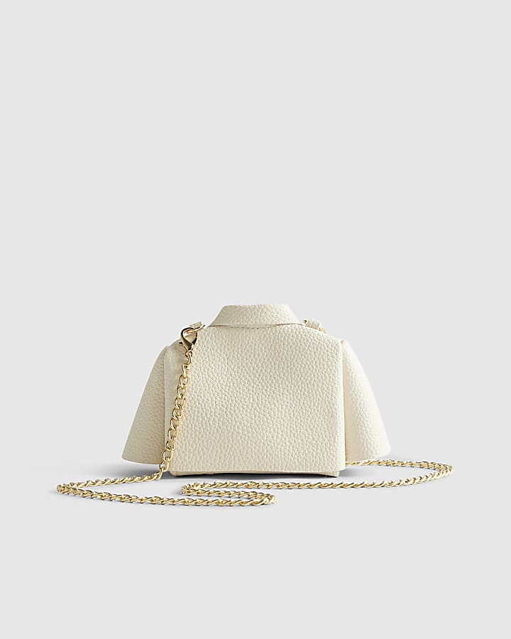 River Island Cream Shirt Mini Purse