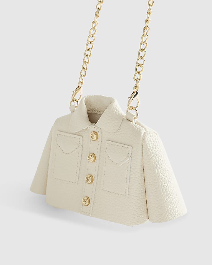 River Island Cream Shirt Mini Purse