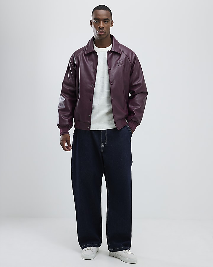 River Island Cream Slim Fit Knitted Check Jumper