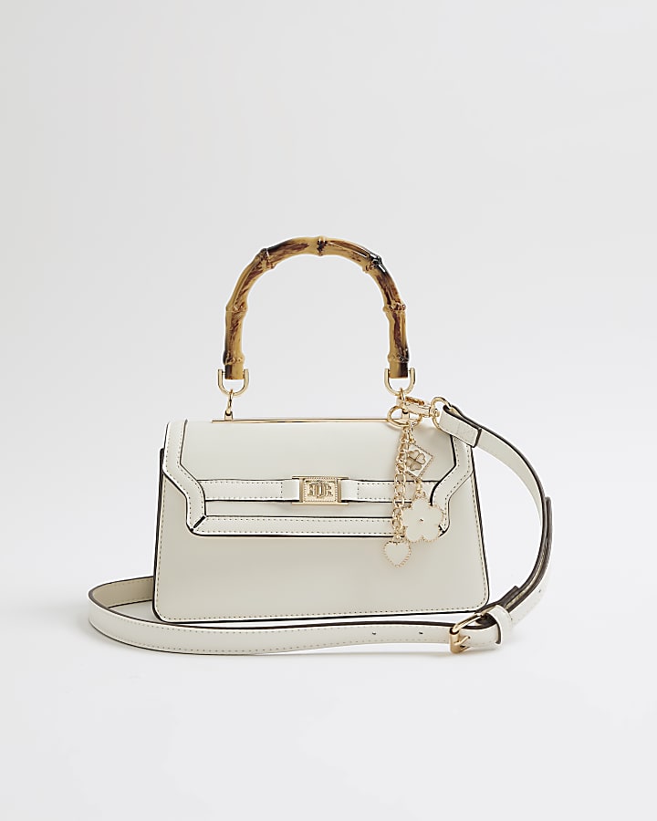 River Island Cream Small Top Handle Tote Bag