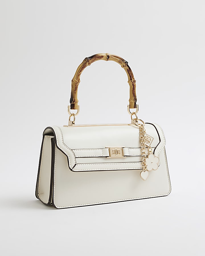 River Island Cream Small Top Handle Tote Bag